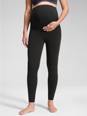 CRZ YOGA Maternity Leggings Women L Black High Waist Stretch Yoga Pants NWT
